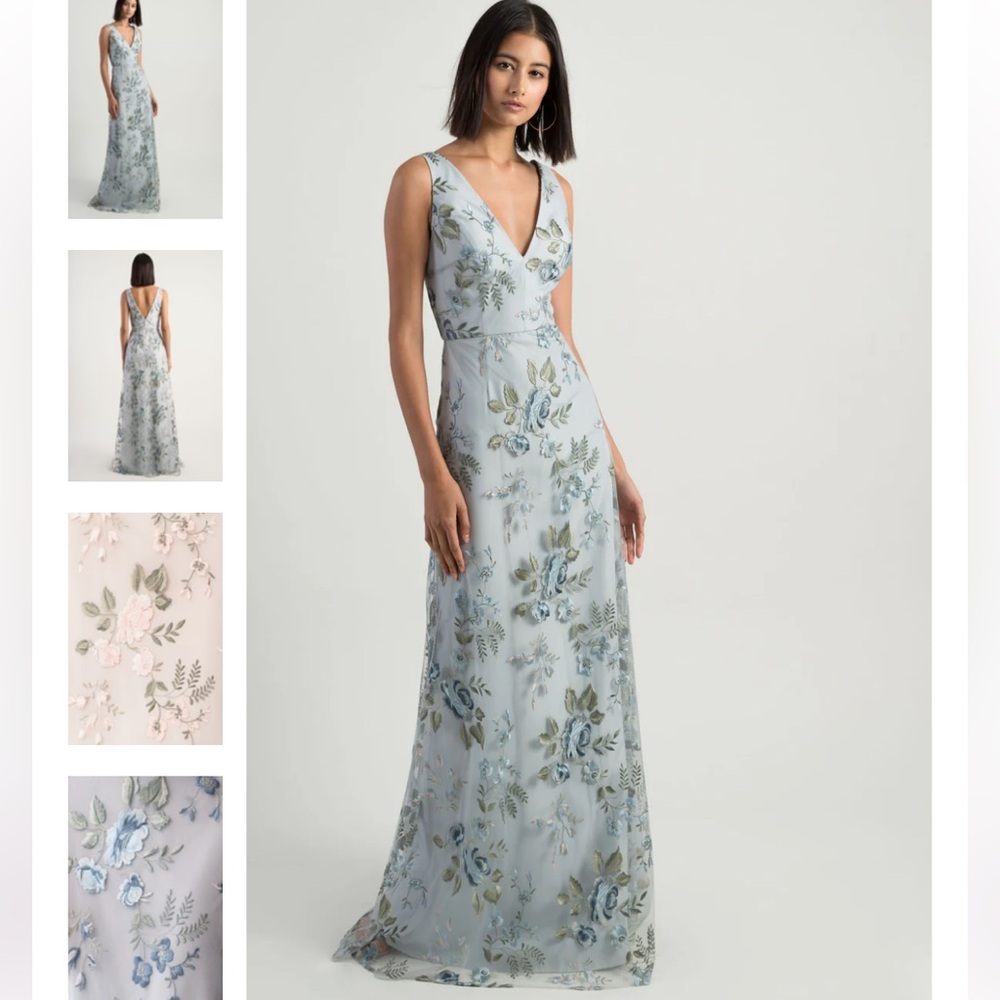 Jenny Yoo Bridesmaid Dress Tatum in Blue - Size 4